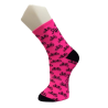 Calcetín rosa bicis negros