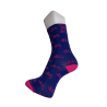 Calcetin morado bicis rosa